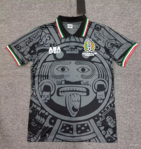 Retro Jersey 1998 Mexico Black Soccer Jersey Vintage Football Shirt