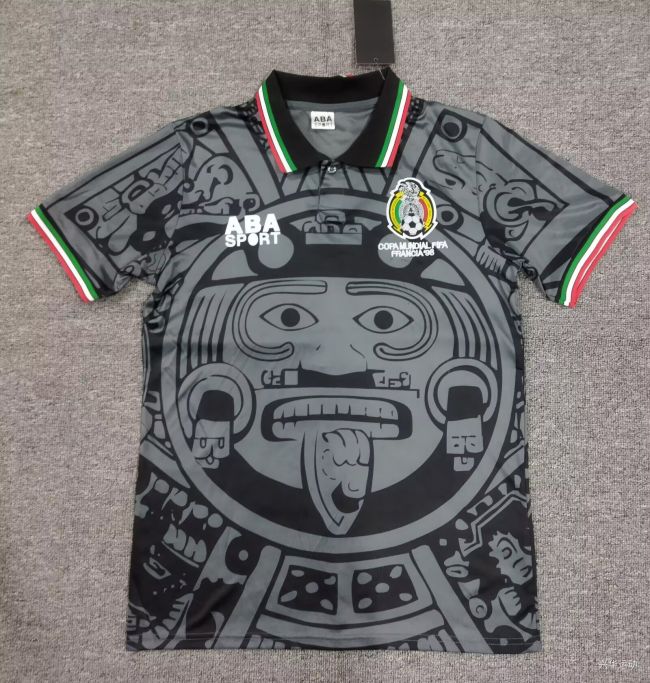 Retro Jersey 1998 Mexico Black Soccer Jersey Vintage Football Shirt
