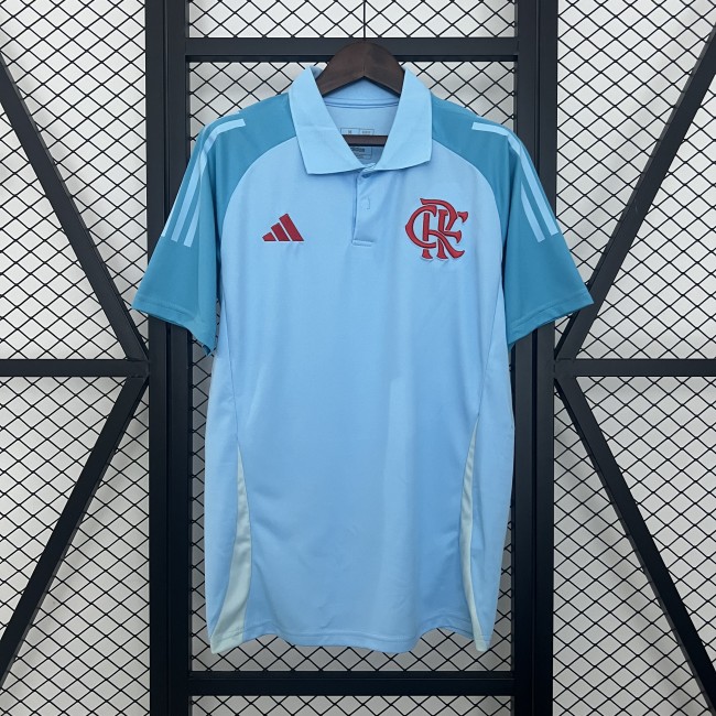 2025-2026 Flamengo Light Blue Soccer Polo Football Polo
