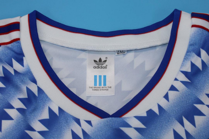 with Patch Retro Jersey Long Sleeve Manchester United League Cup Final Wembley 1992 Blue Soccer Jersey Vintage Football Shirt