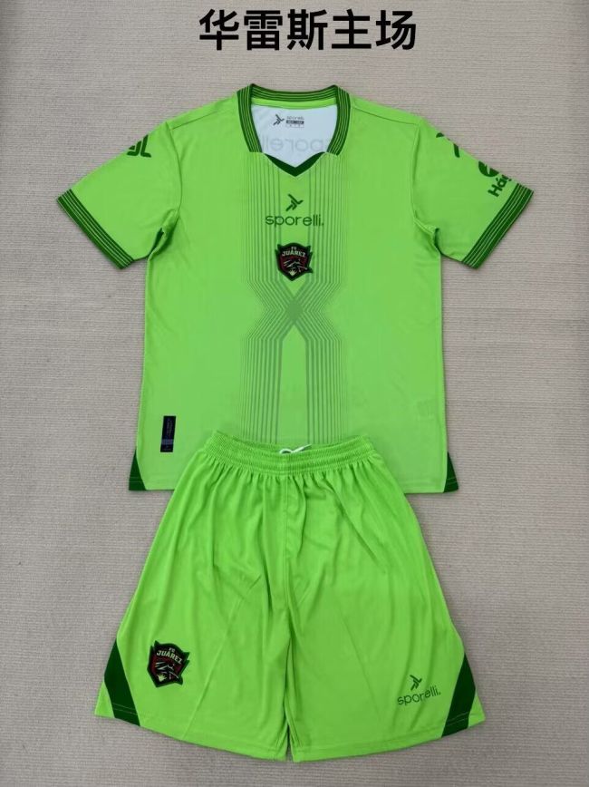 Youth Uniform Kids Kit 2025-2026 Juarez Home Soccer Jersey Shorts Juárez Child Football Set