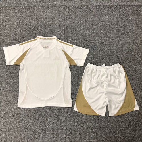 Youth Uniform Kids Kit 2025-2026 Los Angeles FC Away Soccer Jersey Shorts Child Football Set