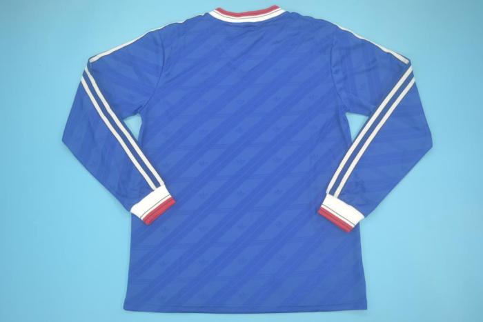 Retro Jersey Long Sleeve 1986-1988 Manchester United Third Away Blue Soccer Jersey Vintage Football Shirt