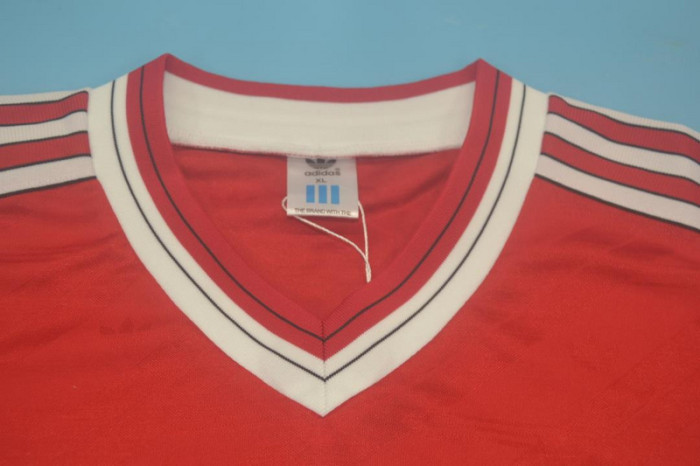 Retro Jersey Long Sleeve 1986-1988 Manchester United Home Soccer Jersey Vintage Football Shirt