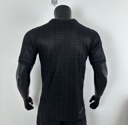 with Sponor Logo Spurs Shirt Player Version 2025-2026 TOT Away Black Soccer Jersey