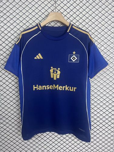 Fan Version 2025-2026 Hamburg Away Blue Soccer Jersey Hamburger Football Shirt