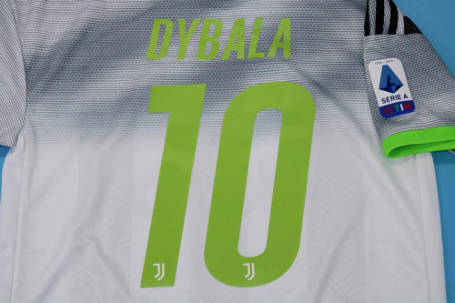 with Scudetto+Serie A Patch Retro Jersey 2019-2020 Juventus 10 DYBALA Palace Version Soccer Jersey Vintage Maillot de Foot