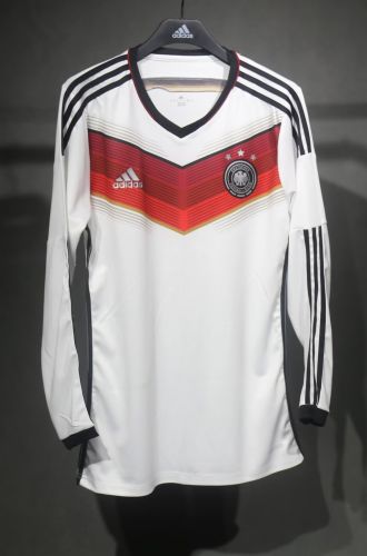 with 3 Stars Player Version Long Sleeve Retro Jersey 2014 Germany Home Soccer Jersey Vintage Football Shirt