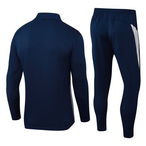 2025-2026 Portugal Dark Blue Soccer Training Sweater and Pants Football Kit