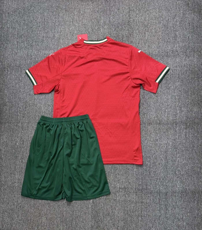 Adult Uniform 2025 Portugal Home Soccer Jersey Shorts Men's Football Kit