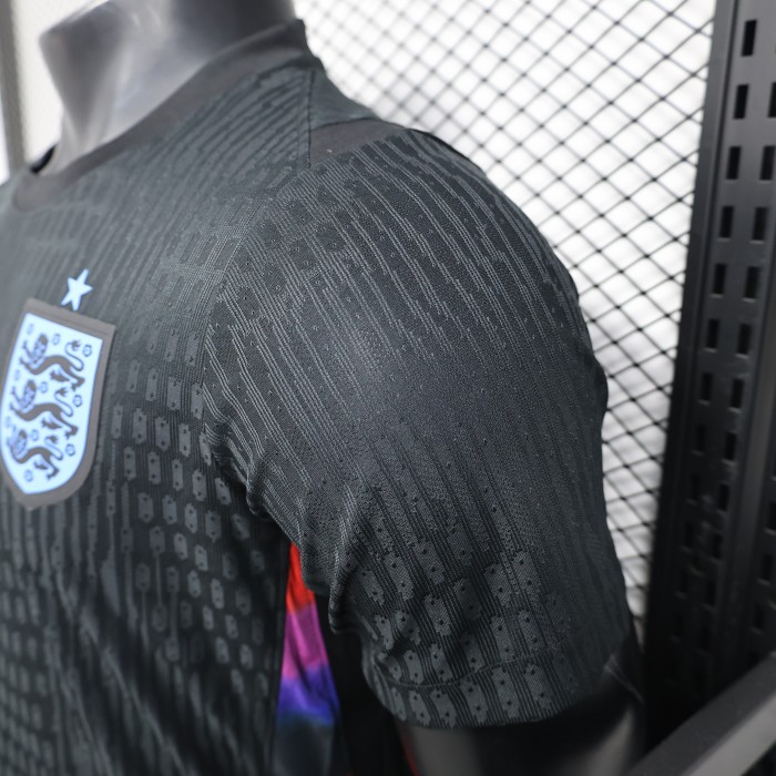 Player Version England 2025 Away Black Soccer Jersey Football Shirt