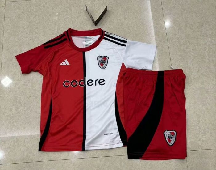 Youth Uniform Kids Kit 2025-2026 River Plate Third Away Soccer Jersey Shorts Child Football Set