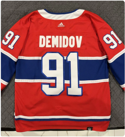 Men's Montreal Canadiens DEMIDOV 91 Red Fanatics Jersey NHL Shirt