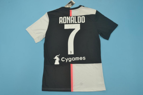 with Scudetto+Serie A Patch Retro Jersey 2019-2020 Juventus RONALDO 7 Home Soccer Jersey Vintage Maillot de Foot