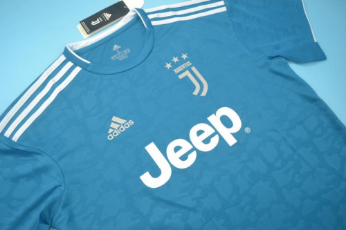 Retro Jersey 2019-2020 Juventus Third Away Blue Soccer Jersey Vintage Maillot de Foot