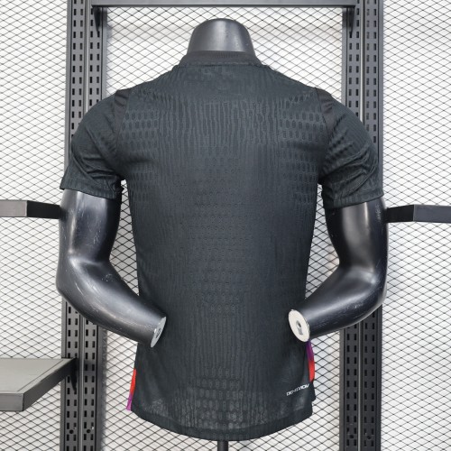 Player Version England 2025 Away Black Soccer Jersey Football Shirt