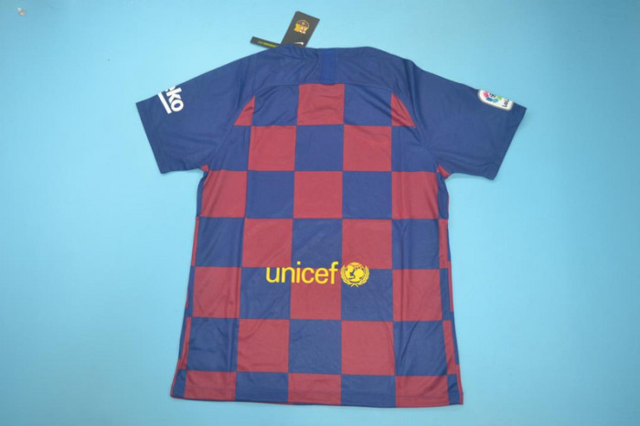 with LFP Patch Retro Jersey 2019-2020 Barcelona Home Soccer Jersey Vintage Football Shirt