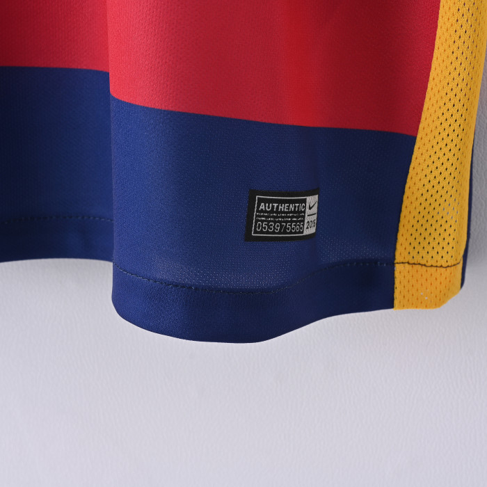 Long Sleeve Retro Jersey 2015-2016 Barcelona Home Soccer Jersey Vintage Football Shirt