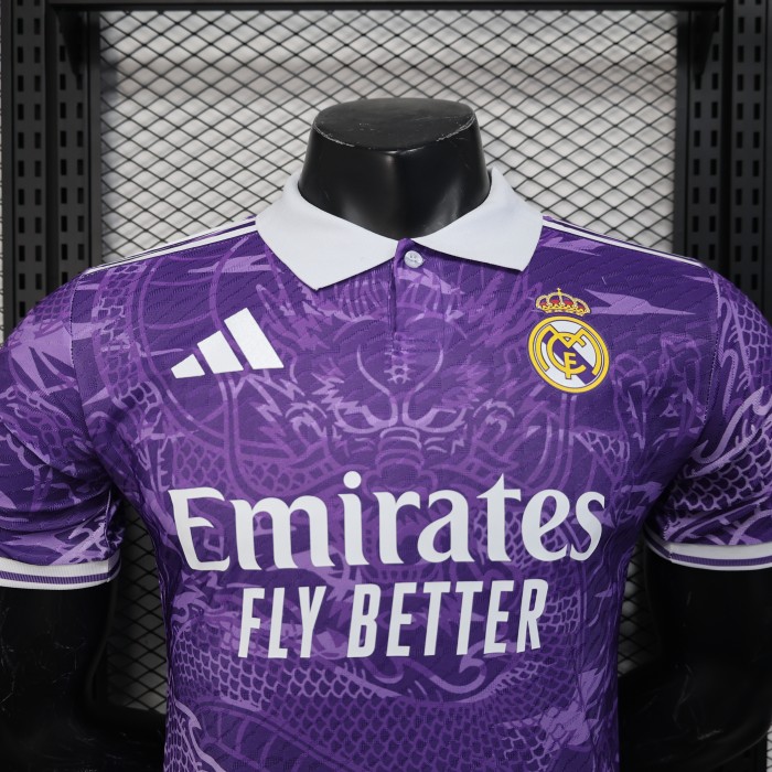 Player Version 2025-2026 Real Madrid Purple Dragon Special Edition Soccer Jersey Real Football Shirt