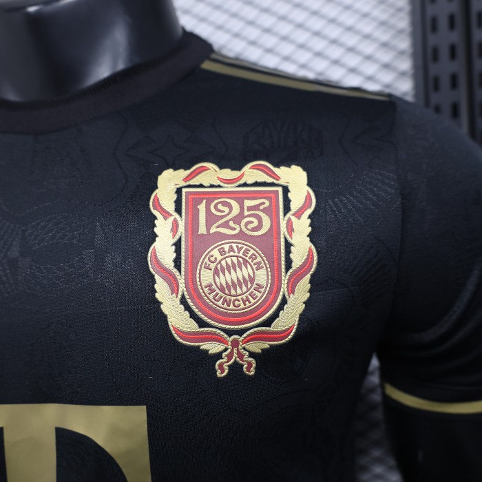 Player Version 2024-2025 Bayern Munich 125th Anniversary Soccer Jersey Bayern Munchen Black Football Shirt