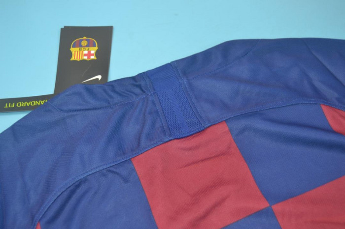 with LFP Patch Retro Jersey 2019-2020 Barcelona Home Soccer Jersey Vintage Football Shirt