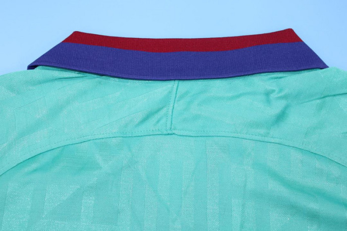 with LFP Patch Retro Jersey 2019-2020 Barcelona Third Away Blue Soccer Jersey Vintage Football Shirt