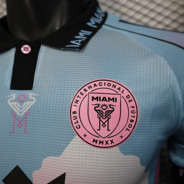 Player Version 2025-2026 Inter Miami Green/Pink Special Edition Soccer Jersey Football Shirt
