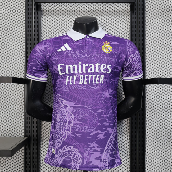 Player Version 2025-2026 Real Madrid Purple Dragon Special Edition Soccer Jersey Real Football Shirt