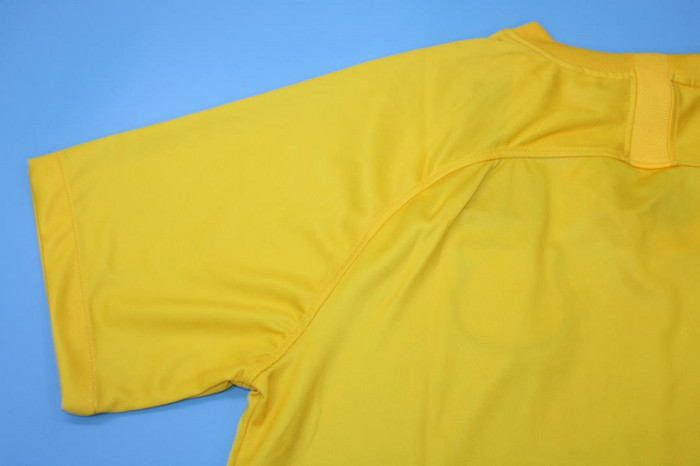 with LFP Patch Retro Jersey 2019-2020 Barcelona 4th Away Yellow Soccer Jersey Vintage Football Shirt