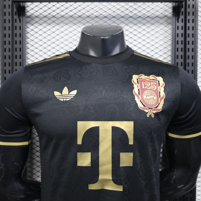 Player Version 2024-2025 Bayern Munich 125th Anniversary Soccer Jersey Bayern Munchen Black Football Shirt