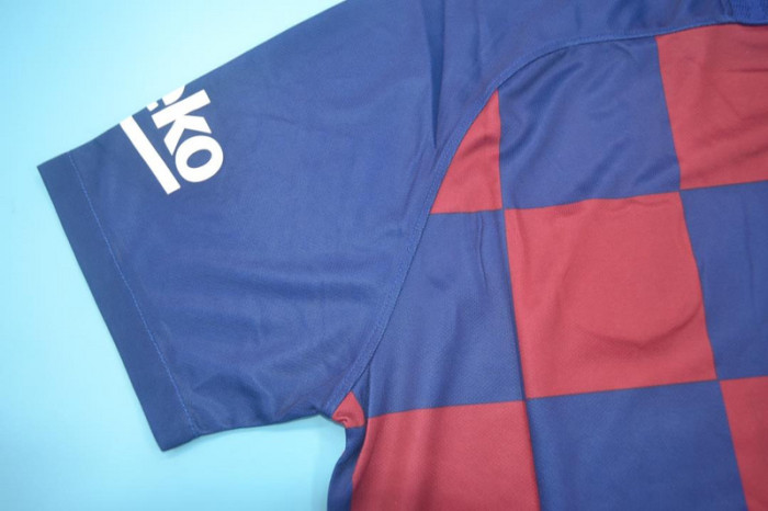 with LFP Patch Retro Jersey 2019-2020 Barcelona Home Soccer Jersey Vintage Football Shirt