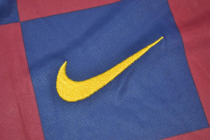 with LFP Patch Retro Jersey 2019-2020 Barcelona Home Soccer Jersey Vintage Football Shirt