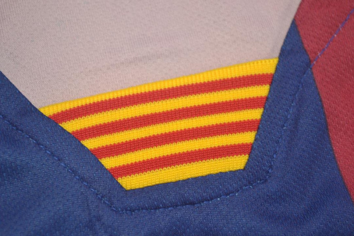 with LFP Patch Retro Jersey 2019-2020 Barcelona Home Soccer Jersey Vintage Football Shirt