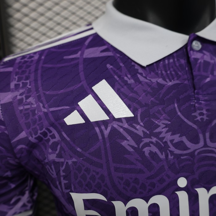 Player Version 2025-2026 Real Madrid Purple Dragon Special Edition Soccer Jersey Real Football Shirt