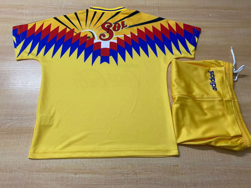 Adult Uniform Retro Jersey 1995 Club America Aguilas Home Soccer Jersey Shorts Vintage Football Kit