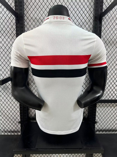 Player Version 2025-2026 Sao Paulo Home Soccer Jersey Football Shirt