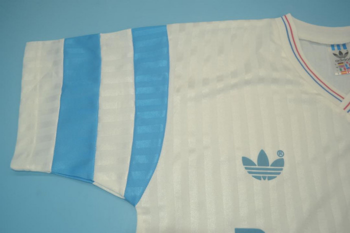 Retro Jersey 1990-1991 Olympique de Marseille 8 Home Vintage Soccer Jersey