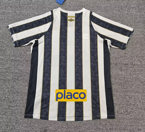 with All Sponor Logos Fan Version 2024-2025 Santos Away Soccer Jersey Football Shirt