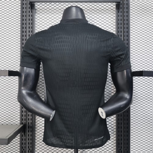 Player Version 2025-2026 PSG Black Goalkeeper Soccer Jersey Paris Football Maillot