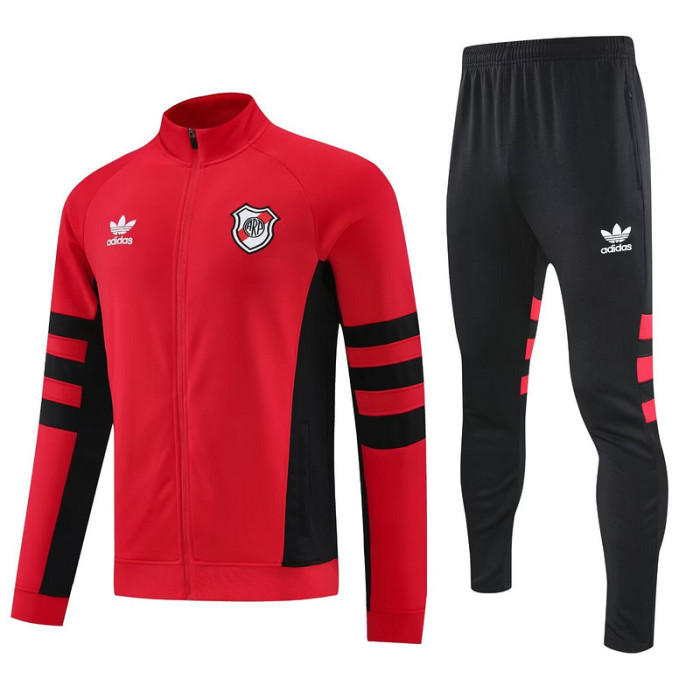 2025-2026 River Plate Red/Black Soccer Training Jacket Football Jacket and Pants