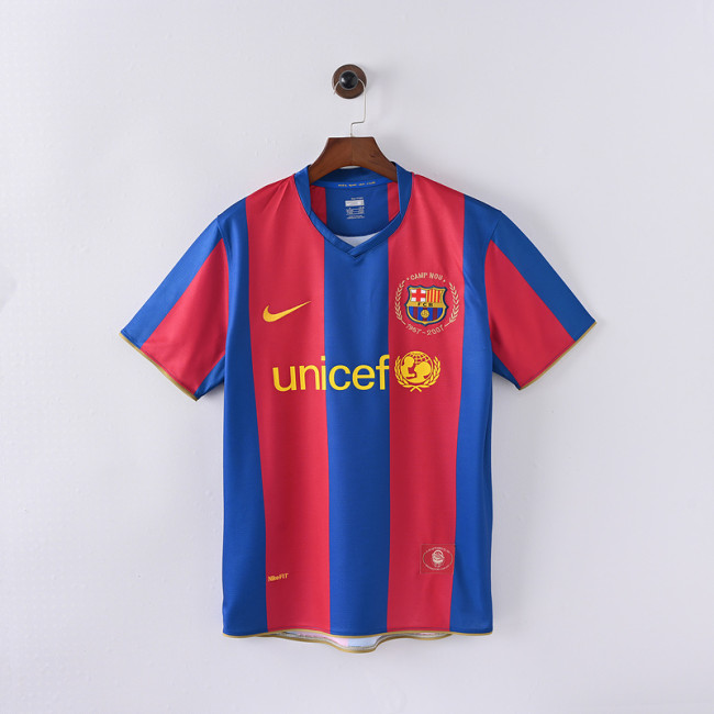 Retro Jersey 2007-2008 Barcelona Home Soccer Jersey Vintage Football Shirt