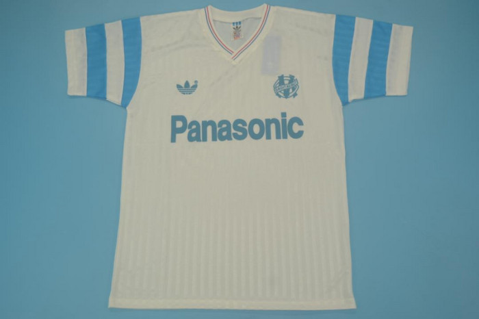 Retro Jersey 1990-1991 Olympique de Marseille 8 Home Vintage Soccer Jersey