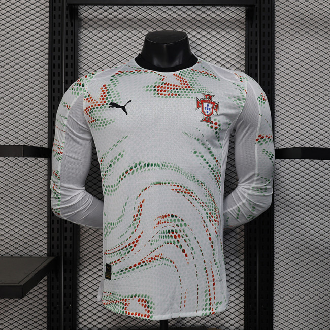 Long Sleeve Player Version 2025 Portugal Away Soccer Jersey Football Shirt