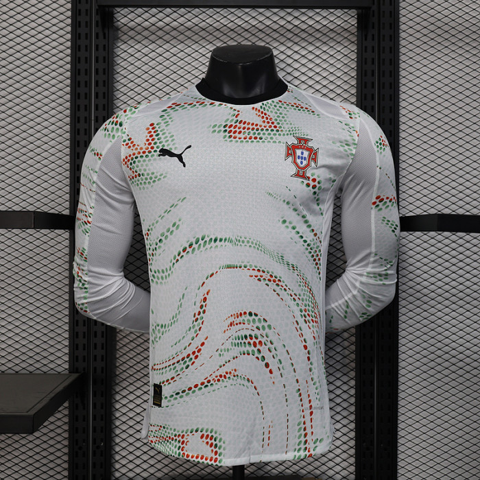 Long Sleeve Player Version 2025 Portugal Away Soccer Jersey Football Shirt