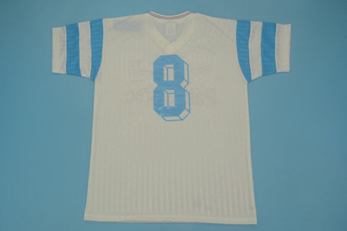 Retro Jersey 1990-1991 Olympique de Marseille 8 Home Vintage Soccer Jersey