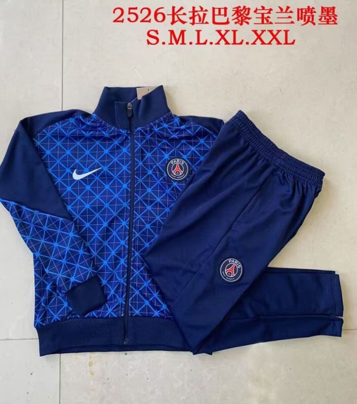 2025-2026 PSG Dark Blue Soccer Training Jacket Football Jacket and Pants
