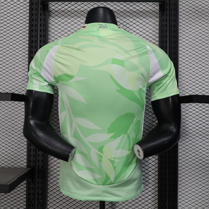 Player Version 2025 Italy Away Green Soccer Jersey Italia Football Shirt