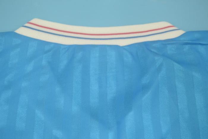 Retro Jersey 1990-1991 Marseille Away Blue Soccer Jersey Vintage Football Shirt