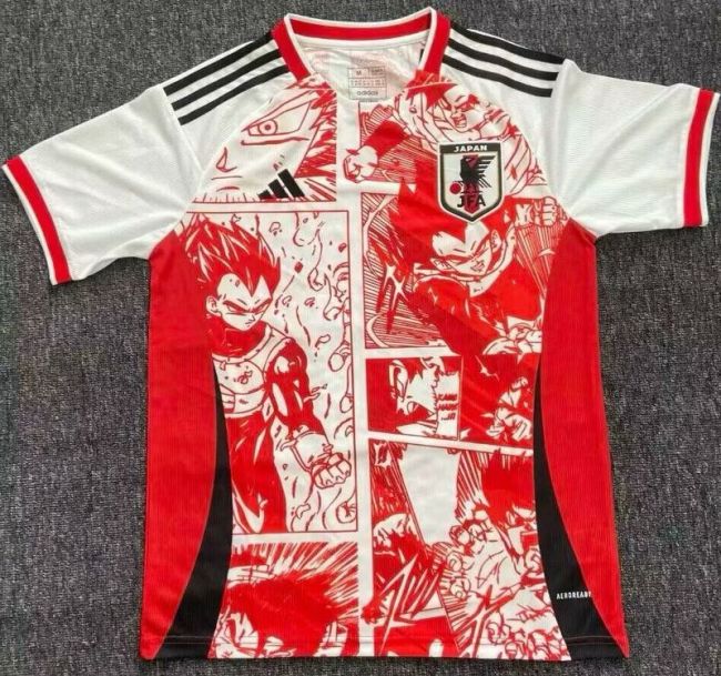 Fan Version Japan 2025 Red Comic Soccer Jersey Football Shirt