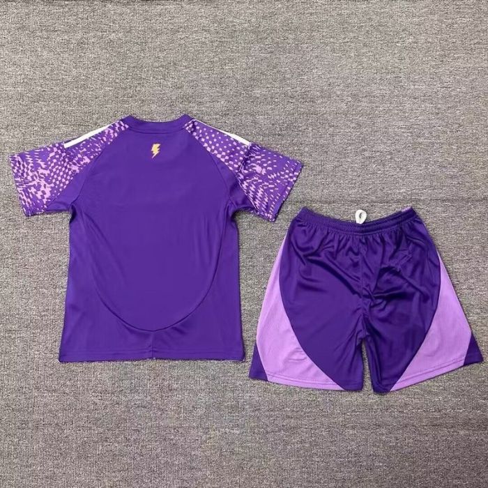 Youth Uniform Kids Kit 2025-2026 Orlando City Home Soccer Jersey Shorts Child Football Set